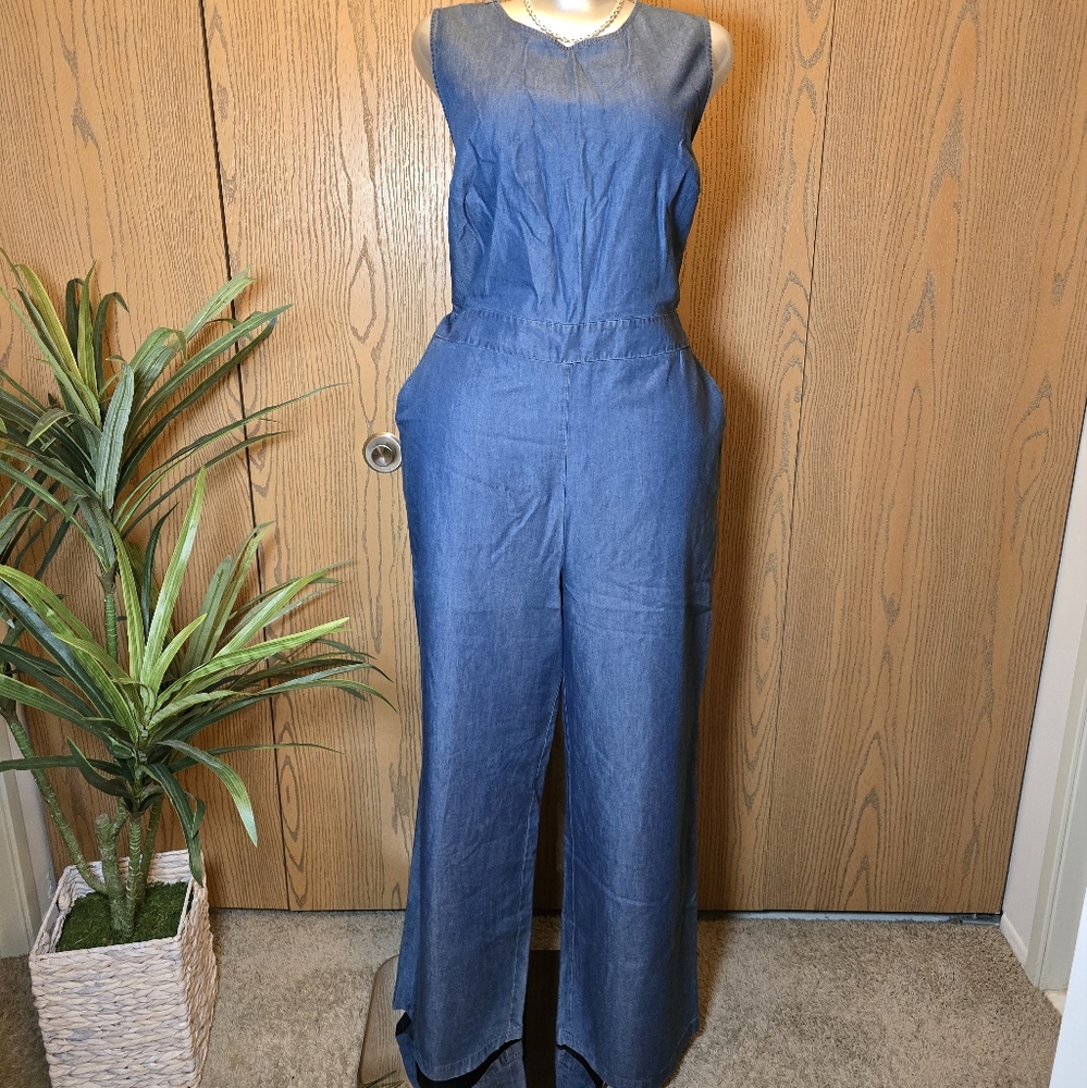 NY&Company Blue Jean Jumpsuit ~ sz XL